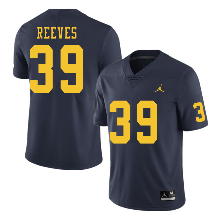 Men #39 Lawrence Reeves Michigan Wolverines College Football Jerseys Sale-Navy